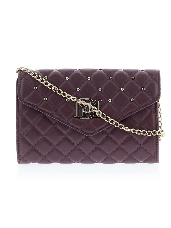 Badgley Mischka Handbags - Badgley Mischka Diamond Quilted Burgundy/Plum Envelope Bag